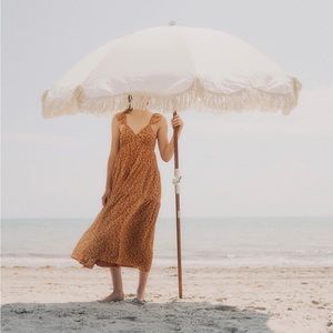 (Re)sourced Georgette Ruffle-Sleeve Tiered Midi Dress in Daisy Meadow Sz. 6